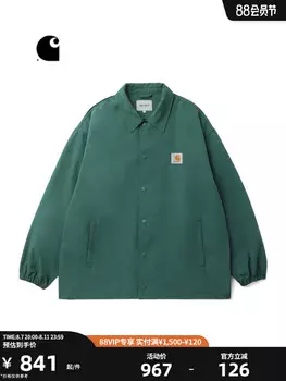 Куртка мужская Carhartt WIP с логотипом и широкими лацканами, зеленый