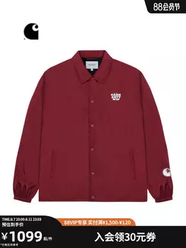 Куртка мужская Carhartt WIP в мультяшном стиле, бордовый