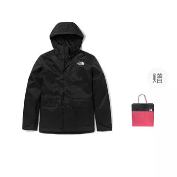 Куртка мужская черная подарочная сумка The North Face, черный