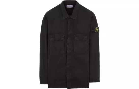 Куртка мужская черная стираная Stone Island, черный