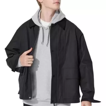 Практичная короткая куртка Uniqlo, 09 черный
