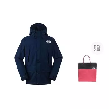 Куртка мужская City Outdoor Collection синий + подарочный пакет The North Face