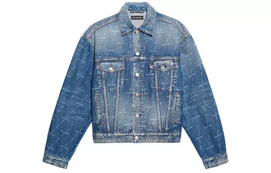 Куртка мужская джинсовая синяя Balenciaga, синий