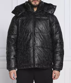 Куртка мужская Ea7 короткая с узором, черный