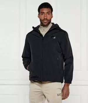 Куртка мужская Ea7 водоотталкивающая с капюшоном, черный