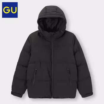 Куртка мужская GU с капюшоном и карманами, бежевый