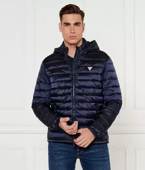 Куртка мужская Guess Jeans стеганая с капюшоном, синий