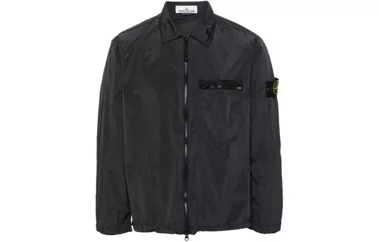 Куртка мужская из серии Metal Nylon, устойчивая к разрывам, угольно-черная Stone Island, черный