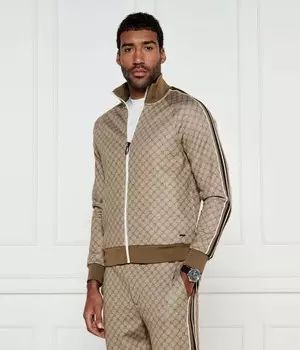 Куртка мужская Joop! с фирменным принтом и воротником-стойкой, бежевый