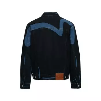 Куртка мужская ковбойская черная по всей земле Evisu, черный