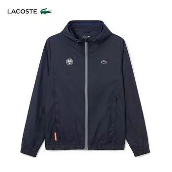 Куртка мужская Lacoste с капюшоном на молнии, темно-синий