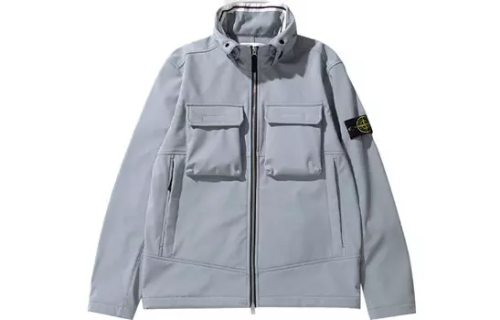 Куртка мужская LIGHT SOFT SHELL-R SERIES SOFT SHELL серая Stone Island, серый