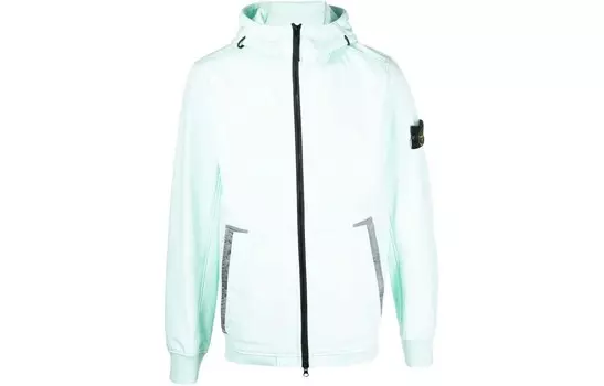 Куртка мужская LIGHT SOFT SHELL-R SERIES SOFT SHELL бирюзового цвета Stone Island, бирюзовый