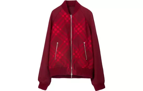 Куртка мужская малиново-красная Burberry, малиново-красный