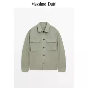 Куртка мужская Massimo Dutti 2024 стильная, зеленый