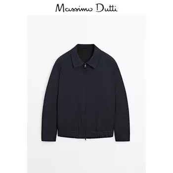 Куртка мужская Massimo Dutti с лацканами, темно - синий