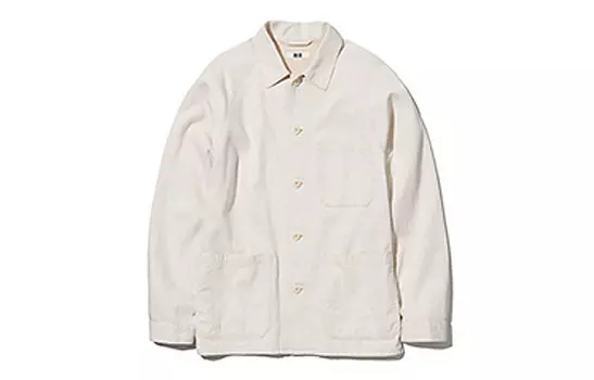 Куртка из смесового хлопка и льна Uniqlo Unisex, 01 молочно-белый