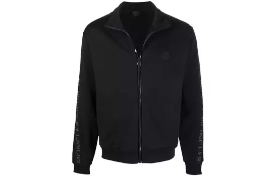 Куртка спортивная Moncler Logo-trim Zip-front, черный