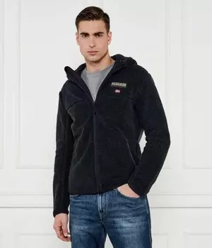 Куртка мужская Napapijri флисовая на молнии, черный