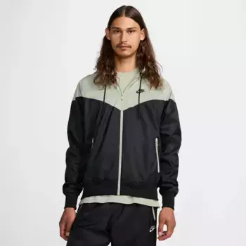 Куртка мужская Nike Sportswear Heritage Essentials Windrunner, черный/зеленый
