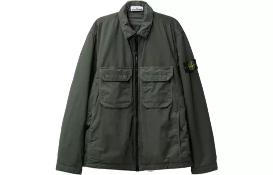 Куртка мужская оливково-зеленая Stone Island, оливково-зеленый