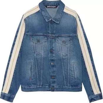 Куртка мужская Palm Angels джинсовая, синий / белый