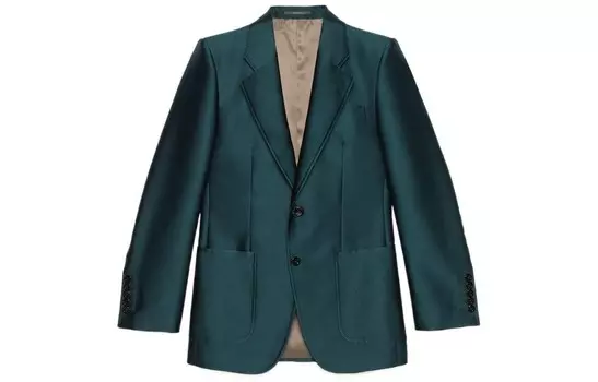 Куртка мужская павлинье-зеленая Gucci, зеленый