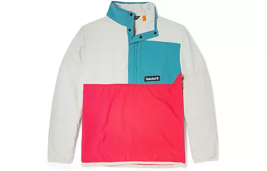 Куртка мужская розово-белая с цветовыми блоками Timberland, цвет Pink and white color blocking