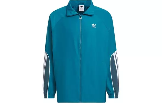Куртка мужская с тремя полосками, цвет натуральный зеленый Adidas Originals, зеленый