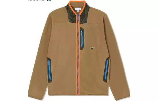 Куртка мужская серо-коричневая Lacoste, коричневый