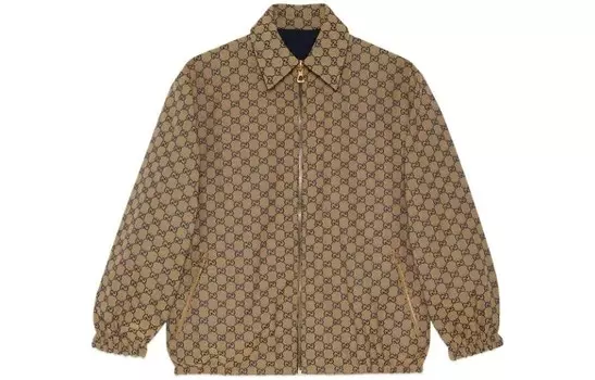 Куртка мужская светло-коричневая / темно-синяя Gucci, светло-коричневый/темно-синий
