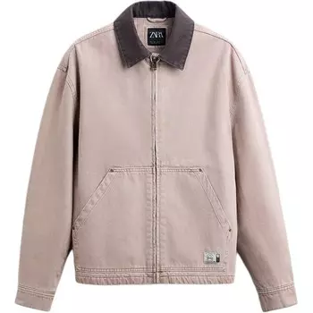 Куртка мужская светло-коричнево-желтая Zara, светло-желтый