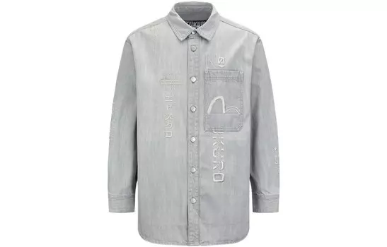 Куртка мужская светло-серая Evisu, серый