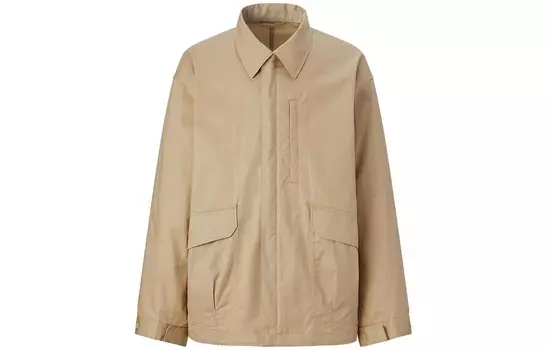 Куртка Uniqlo U Oversized Utility, 32 бежевый