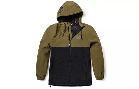 Куртка мужская темно-оливково-зеленая с цветами Timberland, зеленый