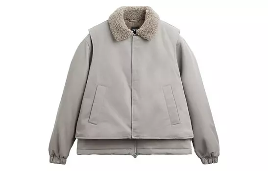Куртка мужская темно-серо-коричневая Zara, коричневый