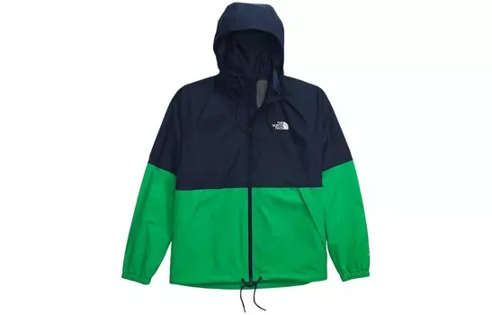 Куртка мужская темно-синяя/изумрудно-зеленая The North Face, темно-синий/зеленый