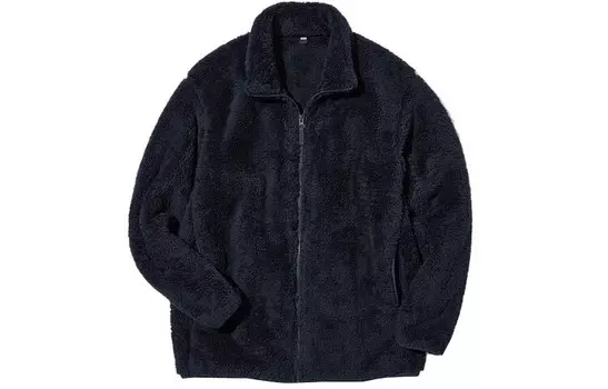Пушистая флисовая куртка Uniqlo Unisex, 69 темно-синий