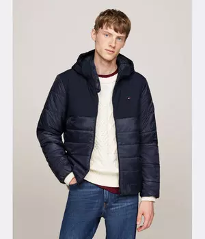 Куртка мужская Tommy Hilfiger стеганая с капюшоном, синий