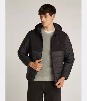 Куртка мужская Tommy Hilfiger стеганая с капюшоном, черный