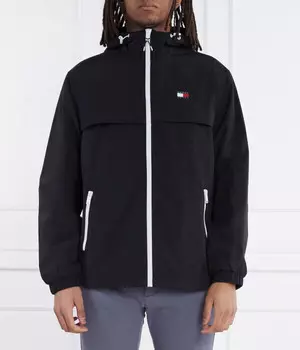 Куртка мужская Tommy Jeans ветровка с капюшоном, черный