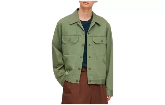 Куртка мужская зеленая Uniqlo, зеленый