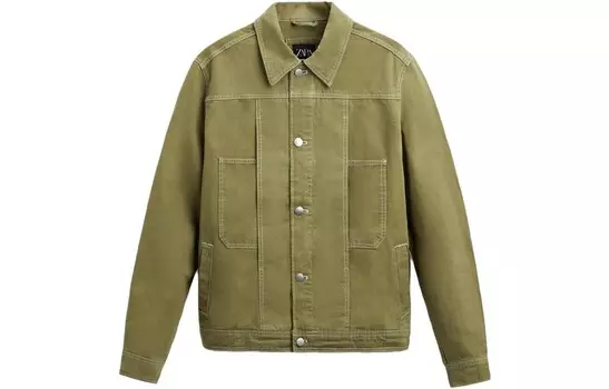 Куртка мужская зеленая Zara, зеленый