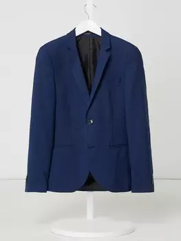 Куртка на двух пуговицах с добавлением шерсти, модель «Солярис» Jack & Jones, синий