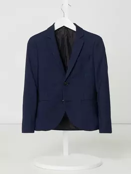 Куртка на двух пуговицах с добавлением шерсти, модель «Солярис» Jack & Jones, темно-синий