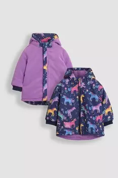 Куртка на флисовой подкладке Jojo Maman Bb, сиреневый