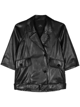 Куртка на кнопках с логотипом Armani Exchange, черный