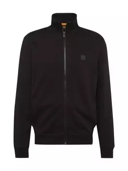 Куртка на молнии BOSS Zip-Up Hoodie Zestart, черный