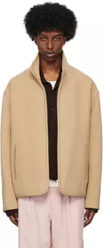 Куртка на молнии из двухслойной ткани с толстым ворсом AURALEE