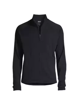 Куртка на молнии из мериносовой шерсти Zegna, синий